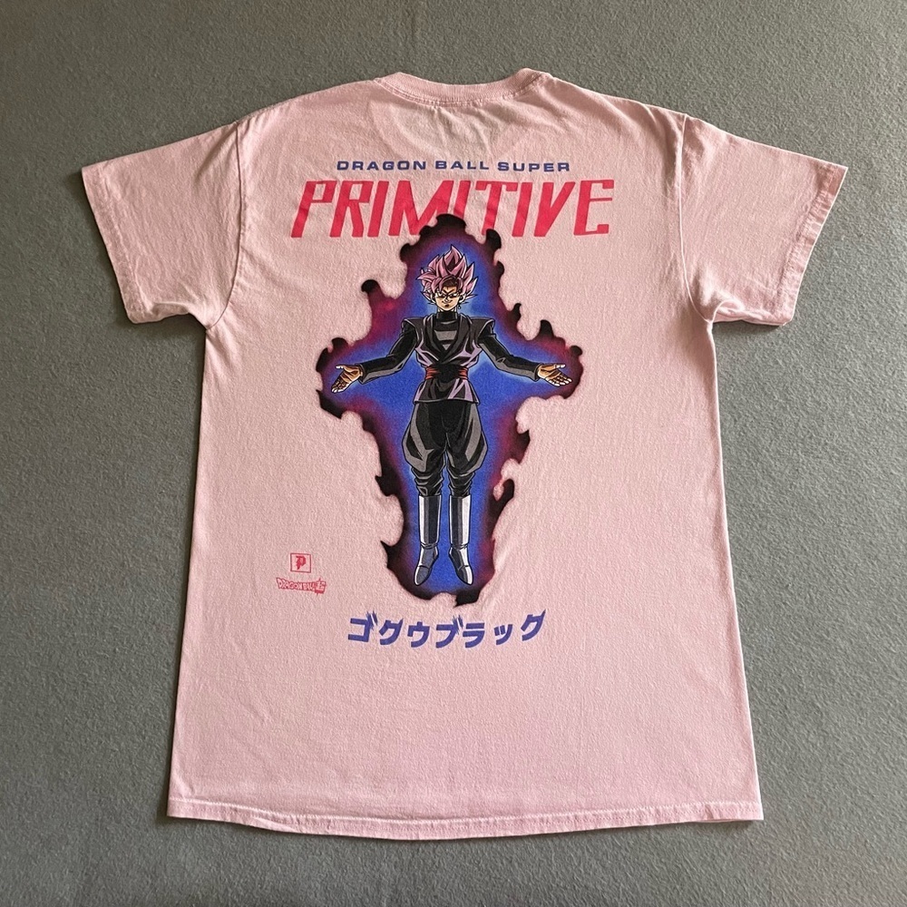 Primitive Dragon Ball Z Black Rose Goku T-Shirt Medium Pink Y2K Anime Skate - Picture 6 of 7